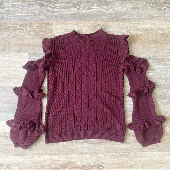 Express Cold Shoulder Sweater - Picture 1 of 9